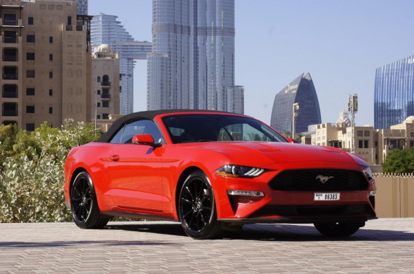 Red Ford Mustang, 2019 for rent in Dubai 1