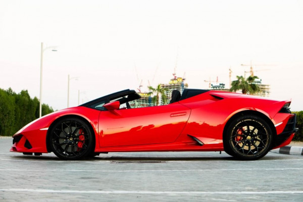 Аренда Красный Lamborghini Evo Spyder, 2020 в Дубае 5