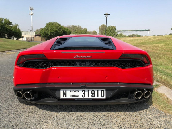 Аренда Красный Lamborghini Huracan, 2018 в Дубае 2