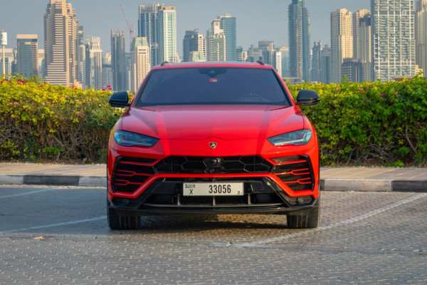 Red Lamborghini Urus, 2020 for rent in Dubai 0