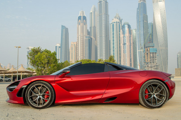 Red McLaren 720 S Spyder, 2020 for rent in Dubai 1
