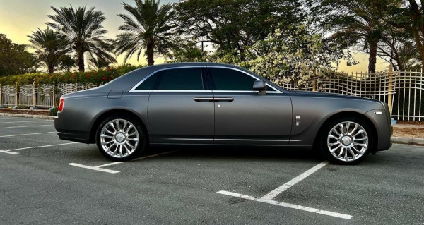 Silver Grey Rolls Royce Ghost, 2020 for rent in Dubai 1