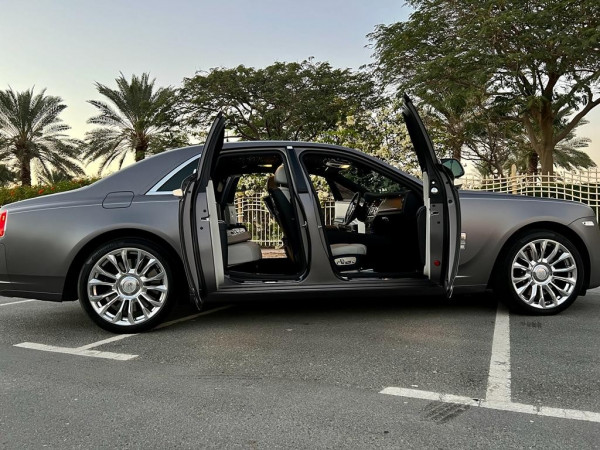 Silver Grey Rolls Royce Ghost, 2020 for rent in Dubai 2