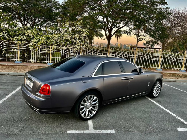 Silver Grey Rolls Royce Ghost, 2020 for rent in Dubai 5