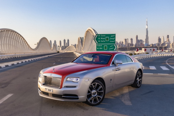 Silver Grey Rolls Royce Wraith, 2020 for rent in Dubai 0