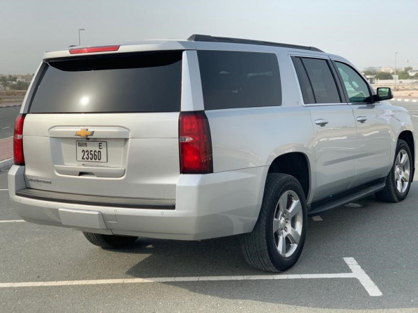 Silver Chevrolet Suburban, 2018 for rent in Dubai 1