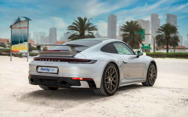 Silver Porsche 911 Carrera 2 S, 2021 for rent in Dubai 4