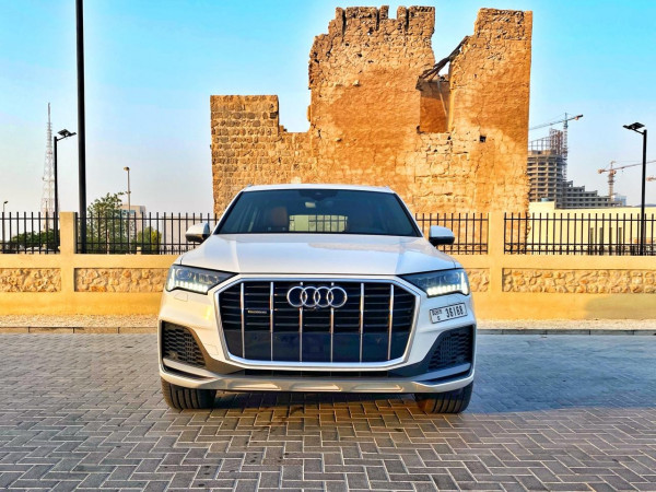 White Audi Q7, 2020 for rent in Dubai 7