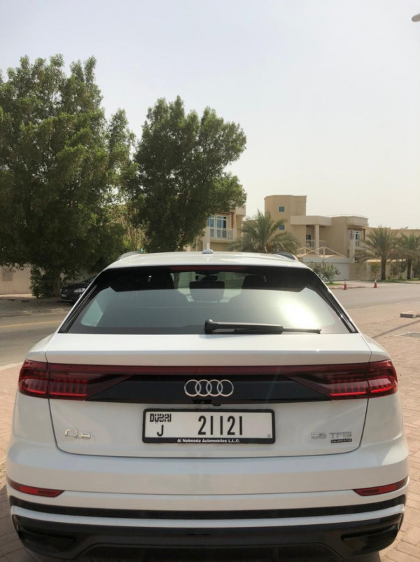 White Audi Q8, 2020 for rent in Dubai 1