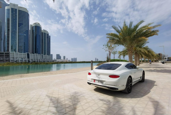 White Bentley Continental GT, 2020 for rent in Dubai 1
