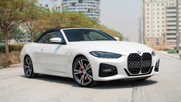White BMW 4 CABRIO, 2021 for rent in Dubai 0