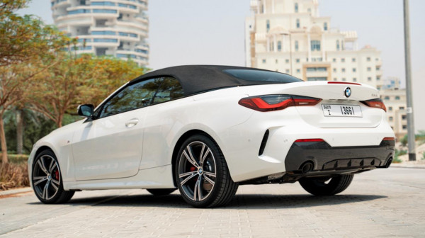 أبيض BMW 4 CABRIO, 2021 للإيجار في دبي 1