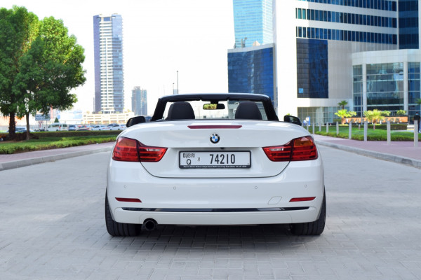 White BMW 420i Cabrio, 2017 for rent in Dubai 6