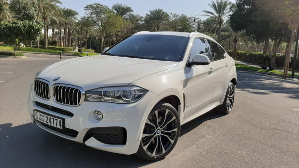 White BMW X6 M power Kit V8, 2019 for rent in Dubai 0