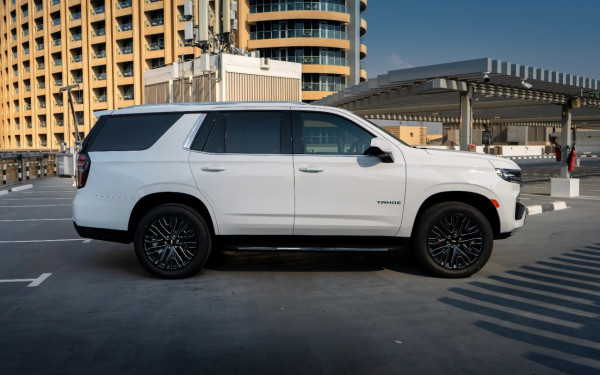 White Chevrolet Tahoe, 2021 for rent in Dubai 1