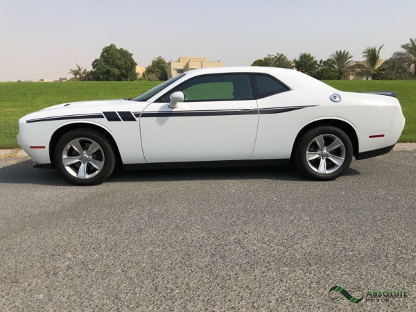 White Dodge Challenger, 2017 for rent in Dubai 1