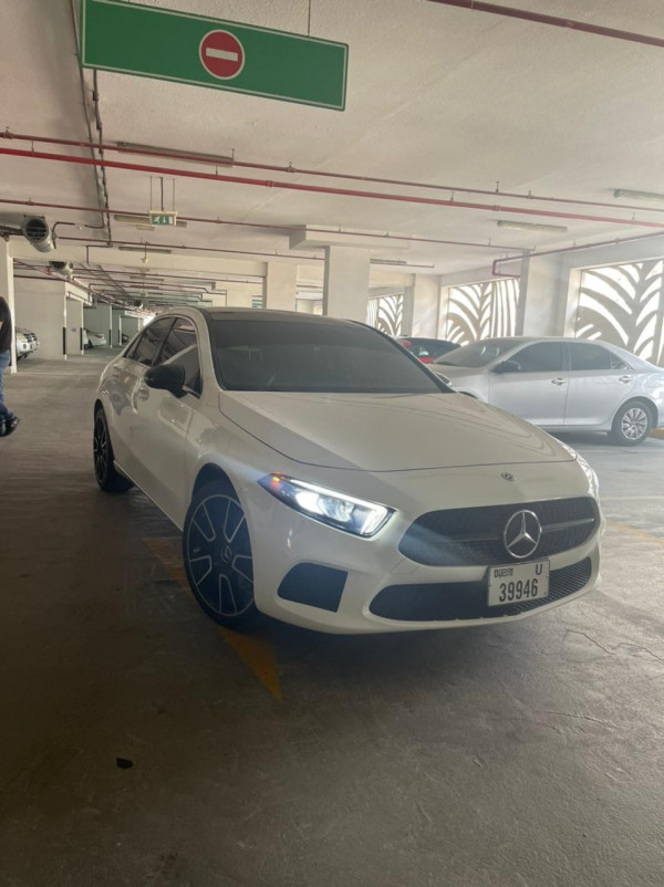 White Mercedes A Class, 2019 for rent in Dubai 3