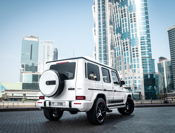 白色 Mercedes-Benz G63 Edition One, 2019 迪拜汽车租凭 1