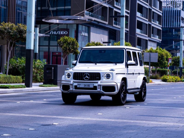 أبيض Mercedes-Benz G 63, 2019 للإيجار في دبي 0