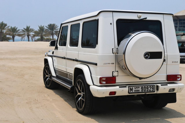 White Mercedes G class, 2016 for rent in Dubai 1