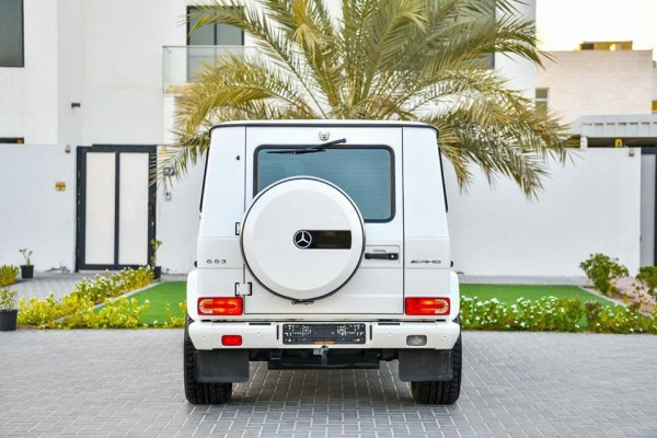 White Mercedes G63 AMG, 2017 for rent in Dubai 4