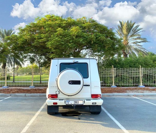 White Mercedes G63, 2017 for rent in Dubai 0