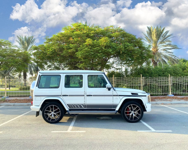White Mercedes G63, 2017 for rent in Dubai 5