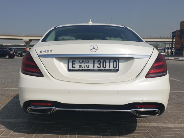 White Mercedes S Class, 2019 for rent in Dubai 0