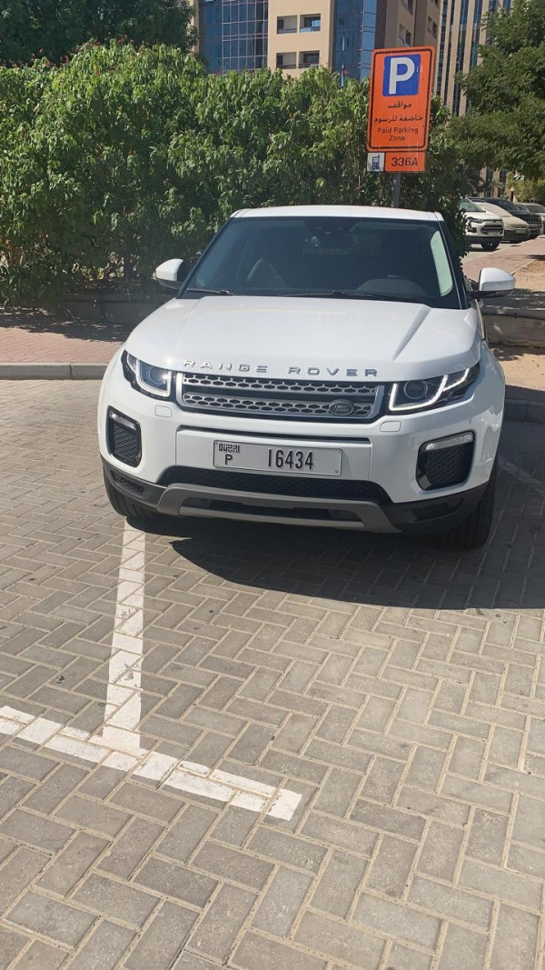White Range Rover Evoque, 2019 for rent in Dubai 0