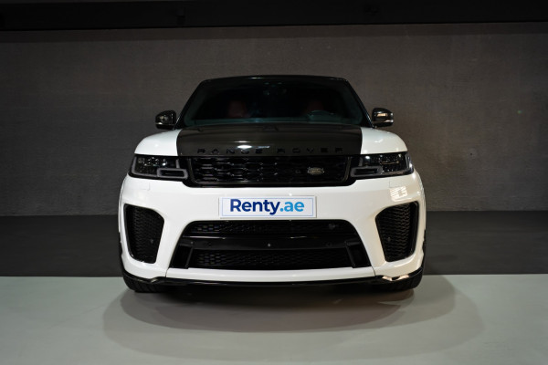 White Range Rover Sport SVR, 2019 for rent in Dubai 0