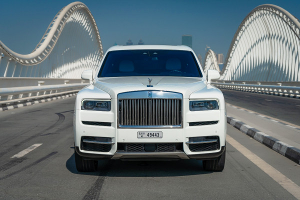 White Rolls Royce Cullinan, 2019 for rent in Dubai 1