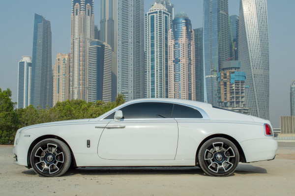 White Rolls Royce Wraith- BLACK BADGE, 2020 for rent in Dubai 1