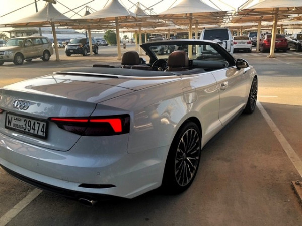 White Audi A5 Cabriolet, 2018 for rent in Dubai 3