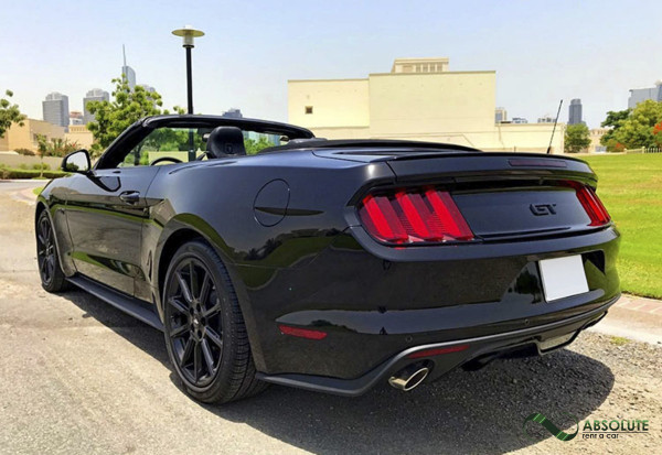 Black Ford Mustang, 2016 for rent in Dubai 0