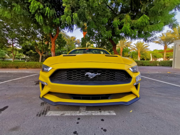 Yellow Ford Mustang, 2018 for rent in Dubai 2