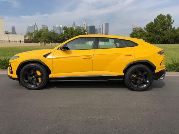 Yellow Lamborghini Urus, 2019 for rent in Dubai 0