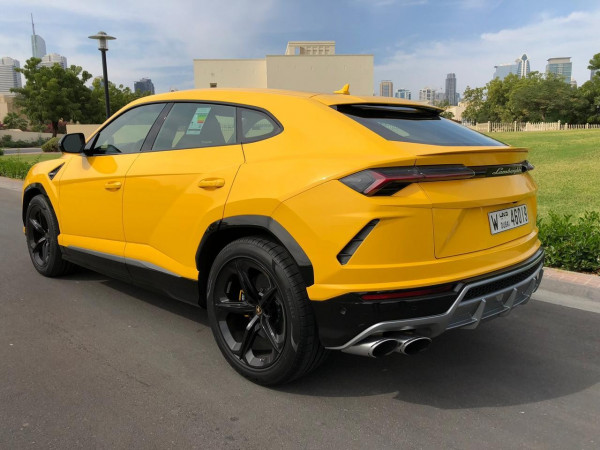 Yellow Lamborghini Urus, 2019 for rent in Dubai 1