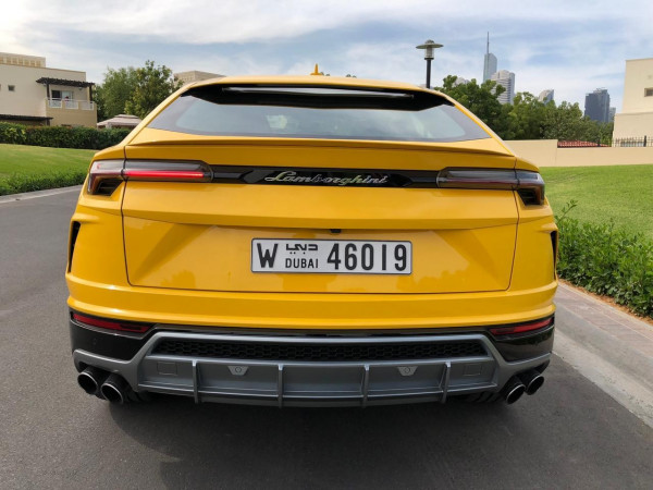 Yellow Lamborghini Urus, 2019 for rent in Dubai 2
