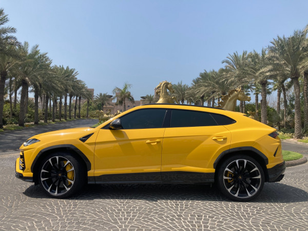Yellow Lamborghini Urus, 2021 for rent in Dubai 2
