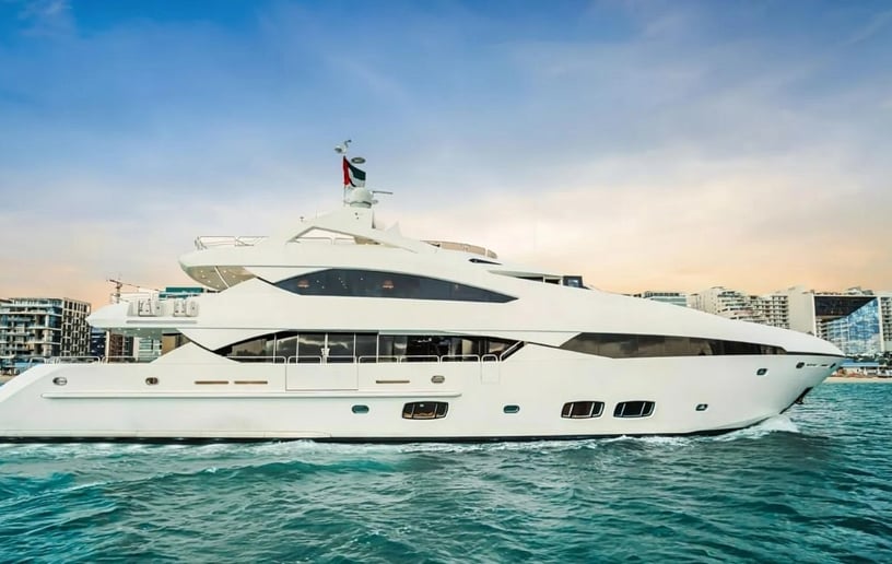 Sunseeker Lucien 131 ft Power boat in Dubai Harbour for rent in Dubai