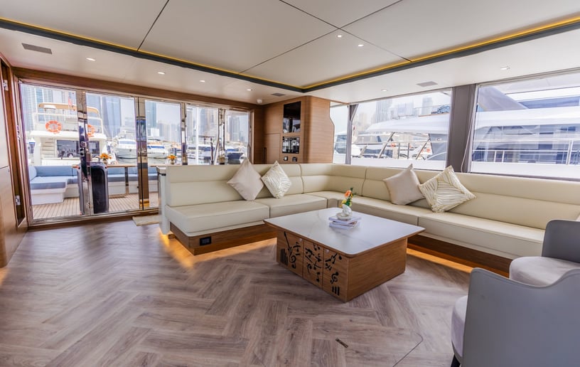 Sky Walker Aquila 60 ft Catamaran in Dubai Harbour for rent in Dubai