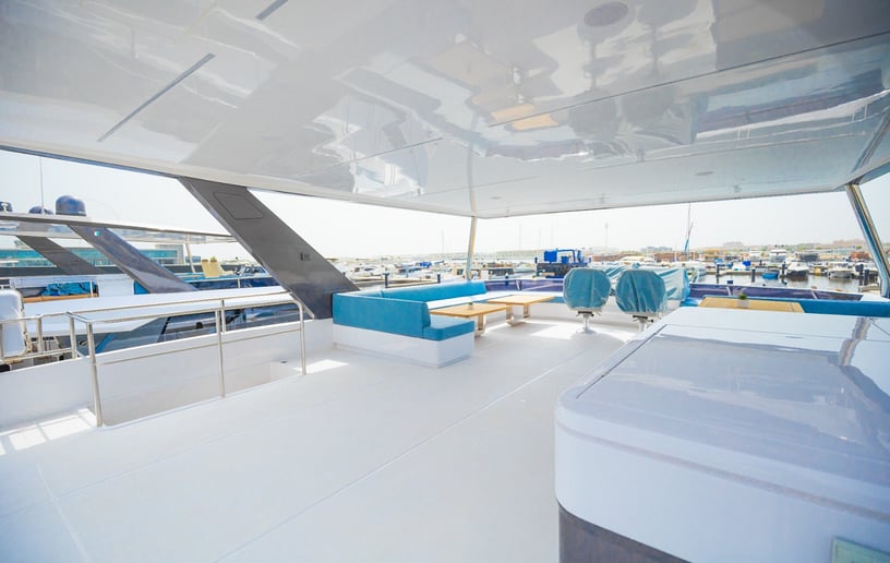 Sky Walker Aquila 60 ft Catamaran in Dubai Harbour for rent in Dubai