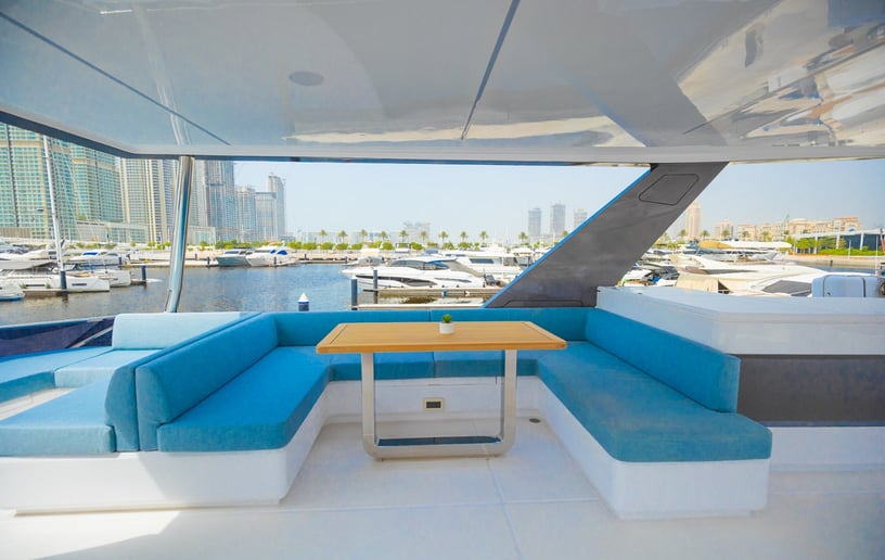 Sky Walker Aquila 60 ft Catamaran in Dubai Harbour for rent in Dubai