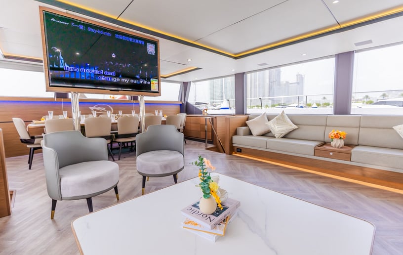 Sky Walker Aquila 60 ft Catamaran in Dubai Harbour for rent in Dubai