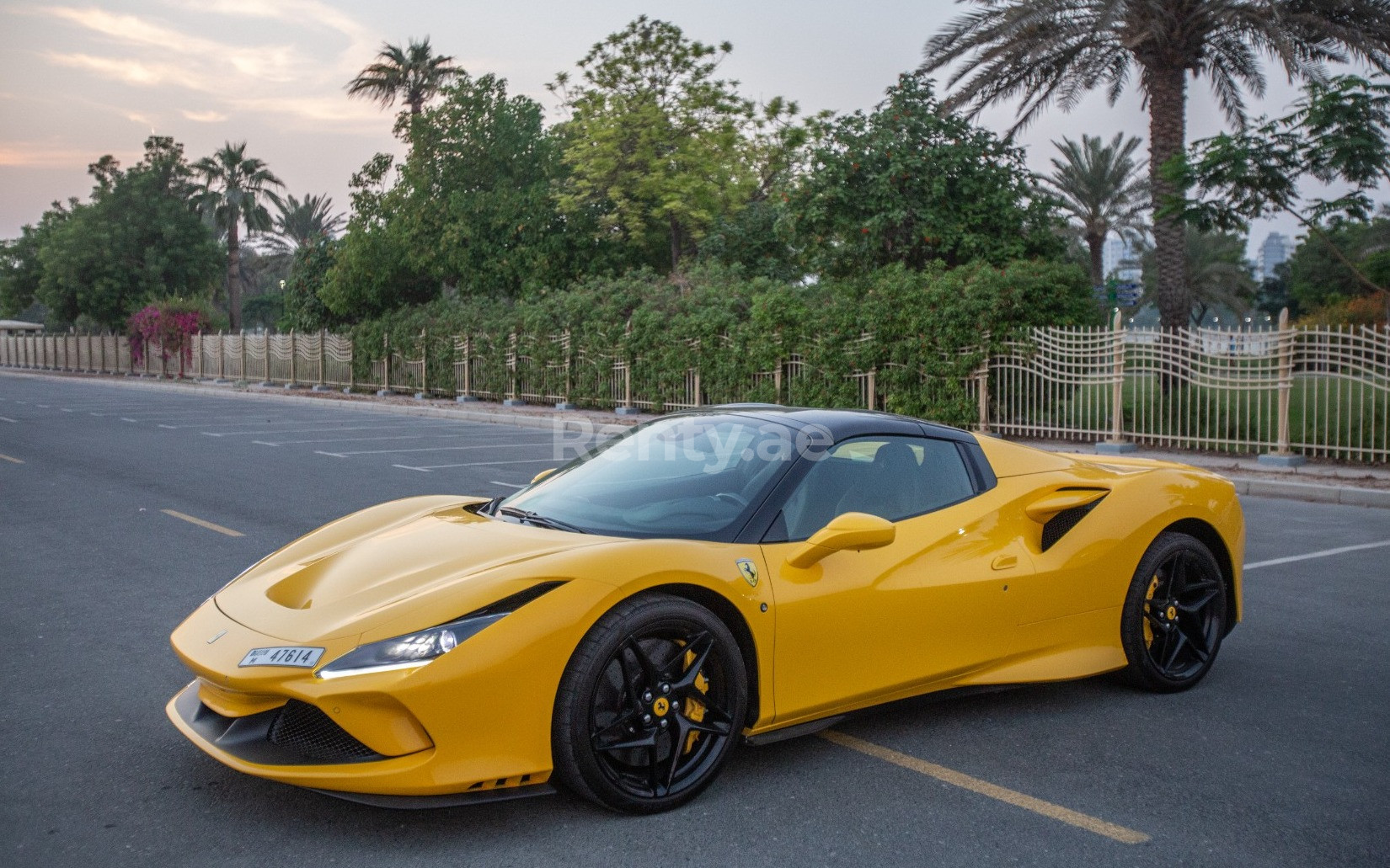 Rent a Ferrari F8 Tributo Spyder (Yellow), 2022 ID-04984, in Abu-Dhabi ...
