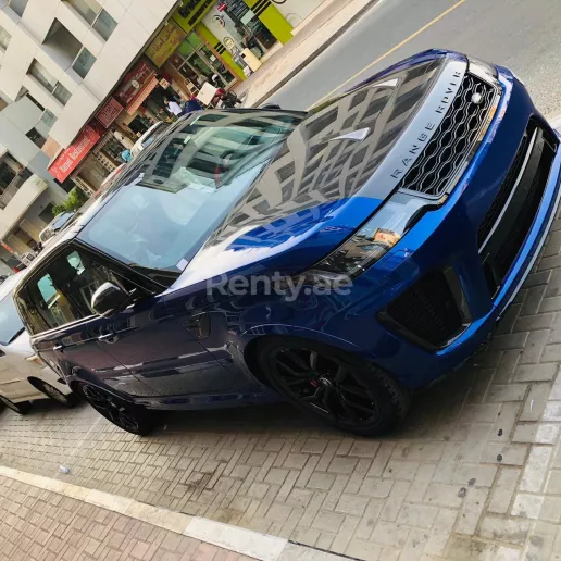Range Rover Sport SVR (Blue), 2019 for rent in Dubai