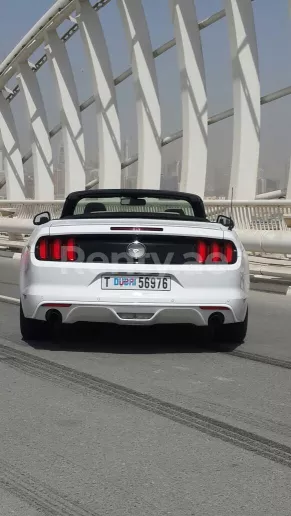 Ford Mustang Convertible (Белый), 2016 для аренды в Дубай