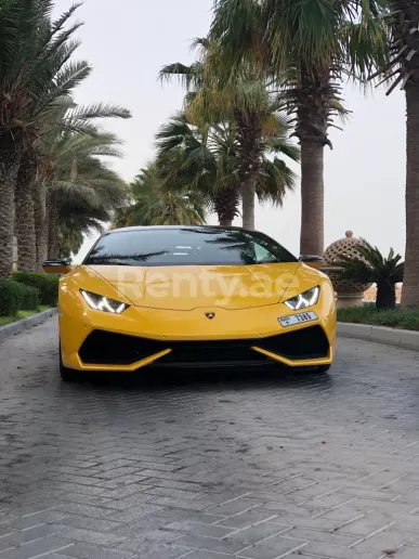 Lamborghini Huracan (Желтый), 2018 для аренды в Дубай