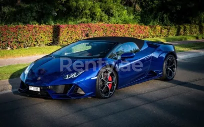 Lamborghini Huracan Evo Spyder (Темно-синий), 2020 для аренды в Дубай