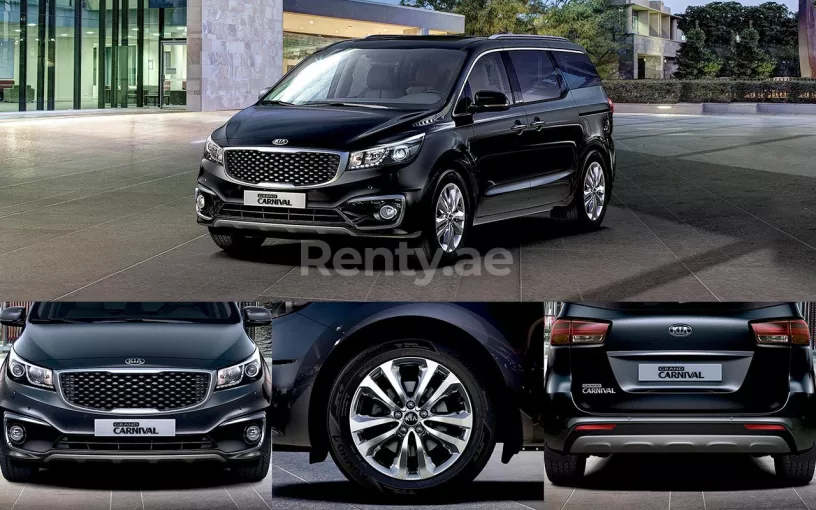 KIA Carnival (Blanco Brillante), 2018 para alquiler en Dub&aacute;i